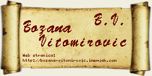 Božana Vitomirović vizit kartica